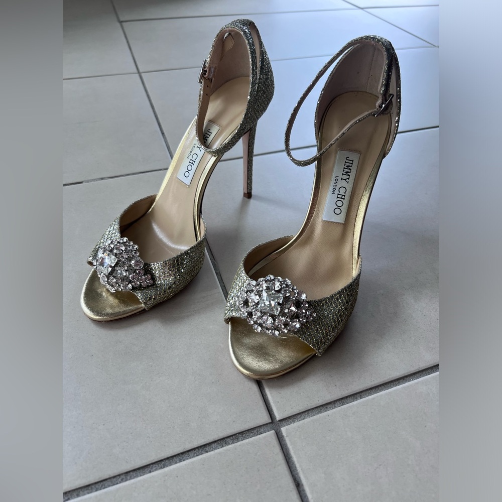 Jimmy Choo Annie 100 Crystal Pumps